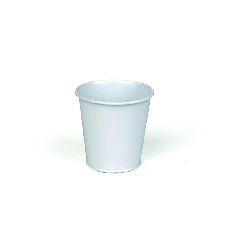 cink kaspó matt fehér 7,8x7,8 cm