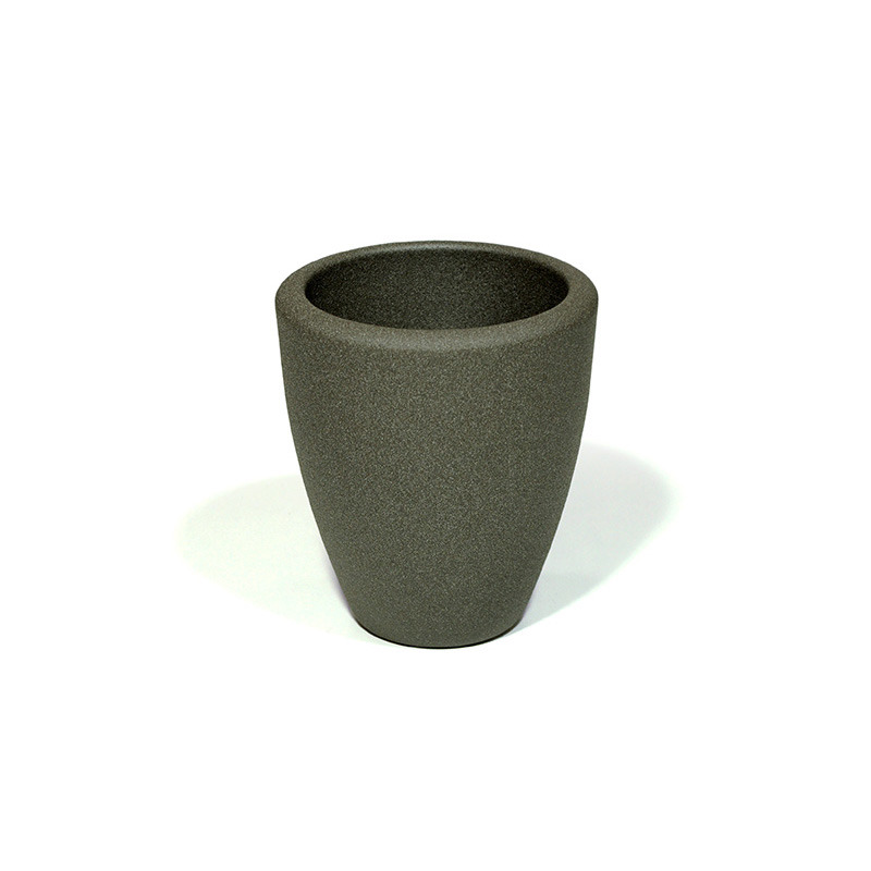 &eacute;rdes fel&uuml;letű Erin orchidea v&aacute;za matt s&ouml;t&eacute;tsz&uuml;rke 12cm