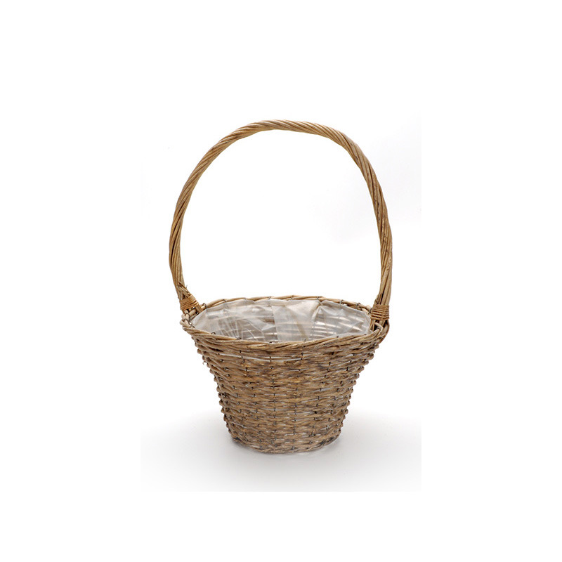 has&iacute;tott vessző f&uuml;les kos&aacute;r sz&uuml;rke 36x21/54cm