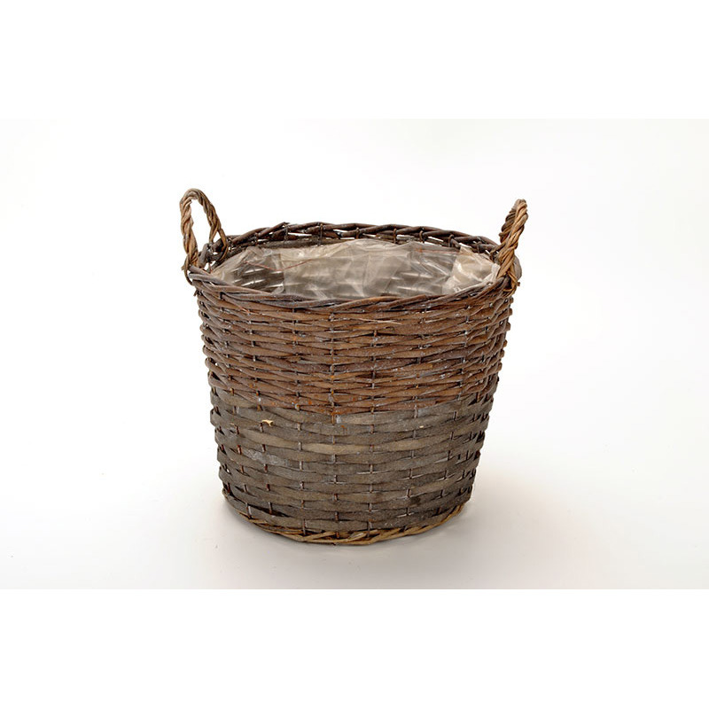 has&iacute;tott vessző &eacute;s -fa kasp&oacute; k&eacute;t f&uuml;llel sz&uuml;rke 28x23/29cm