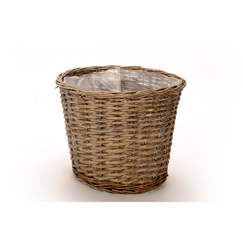 hasított vessző kaspó szürke 30x23cm