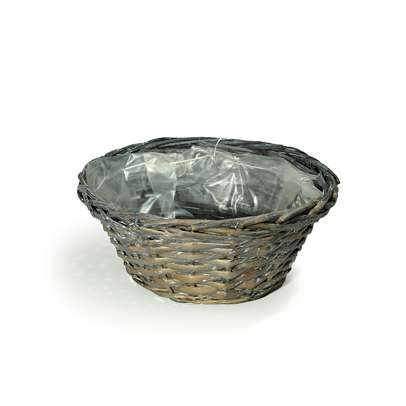 hasított vessző tál szürke 27x 12cm