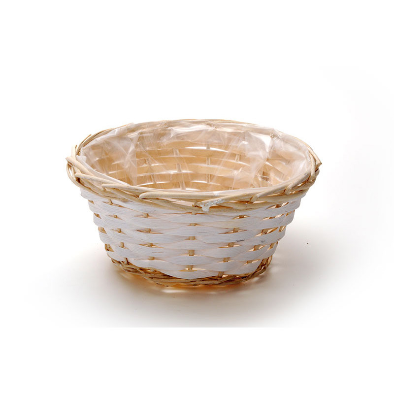 hasított fa tál fehér-natúr 53x18cm