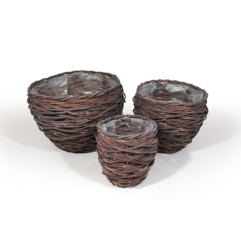 has&iacute;tott fa &eacute;s -vessző kasp&oacute; szett antikolt barna 38x28cm S/3