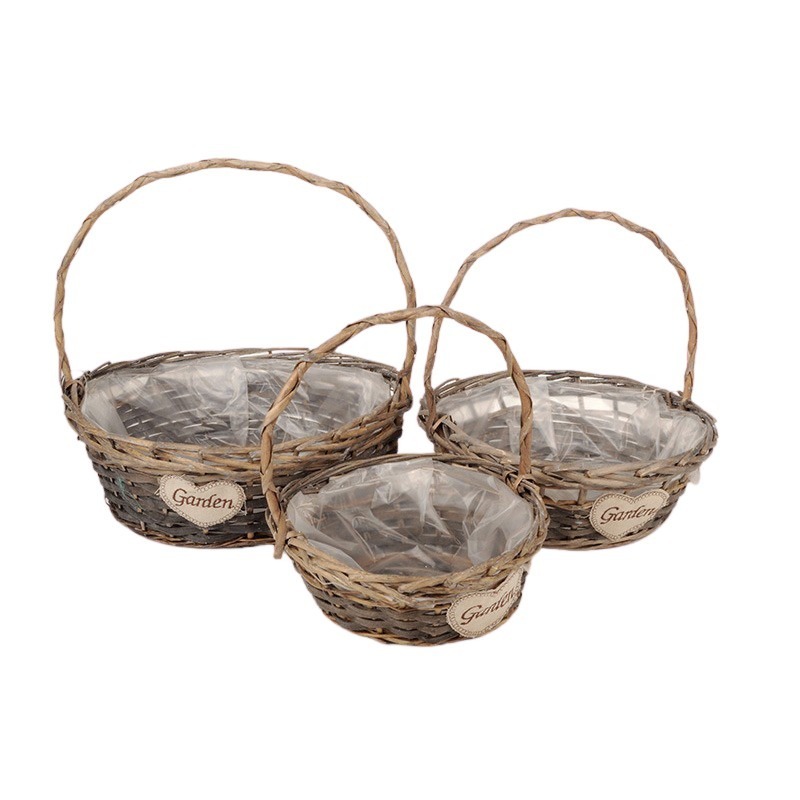 has&iacute;tott fa f&uuml;les kos&aacute;r szett sz&uuml;rke 36x14/38cm S/3