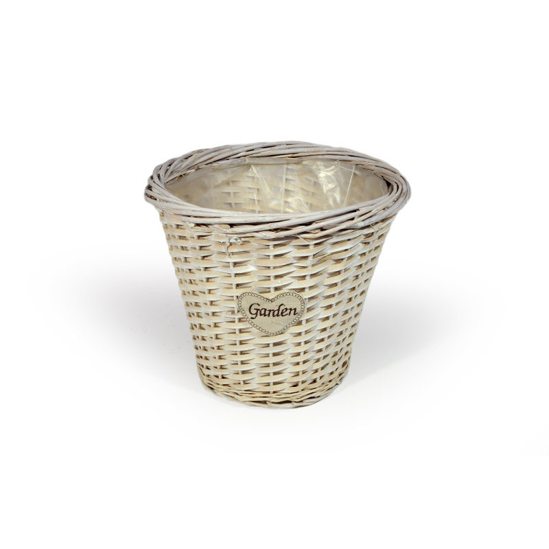 has&iacute;tott fa kasp&oacute; garden felirattal antikolt feh&eacute;r 33x29cm