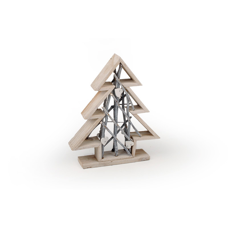 dekor fenyőfa 30cm sz&uuml;rke 26x5x30cm