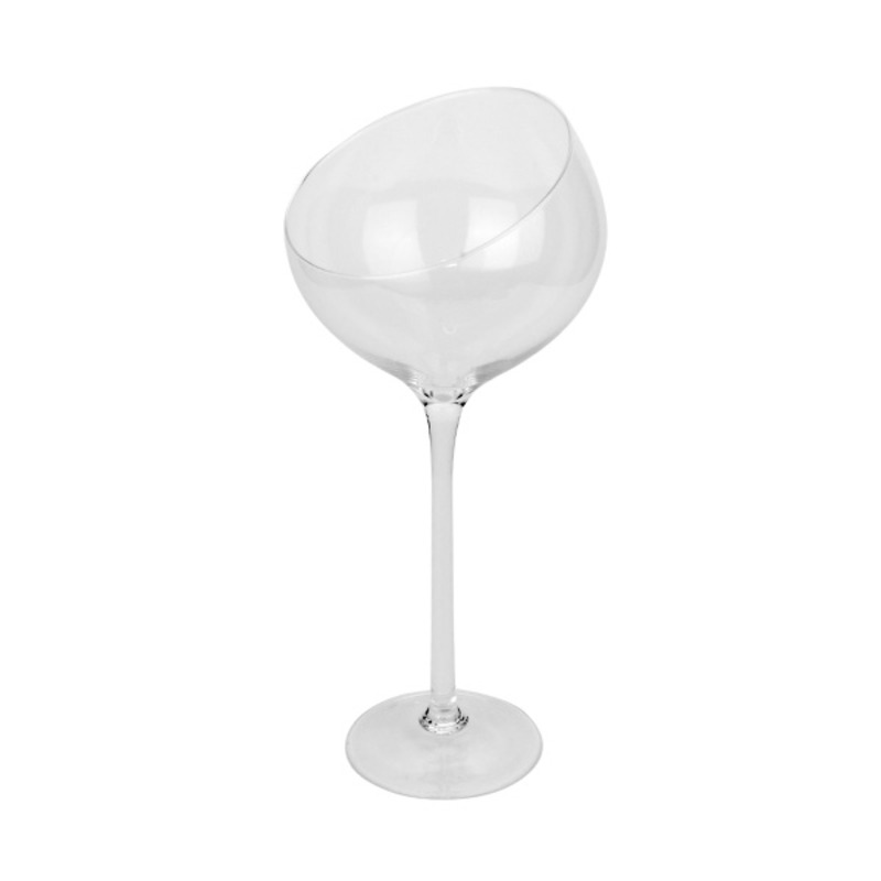 csapott tetejű g&ouml;mb alak&uacute; dekor&aacute;ci&oacute;s &uuml;veg poh&aacute;r 22x50cm