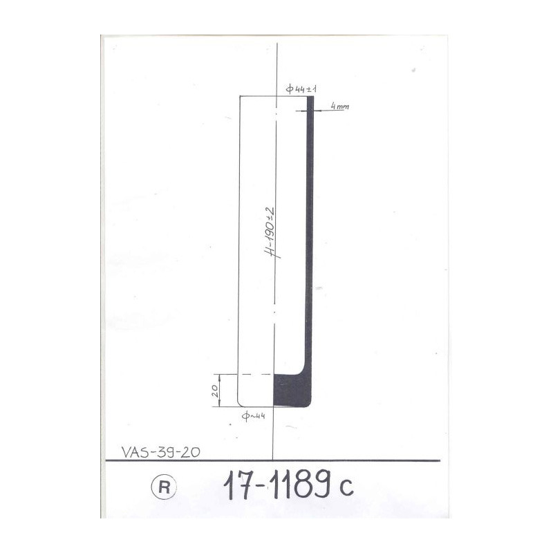 telt aljú üveg henger 4,5x19cm