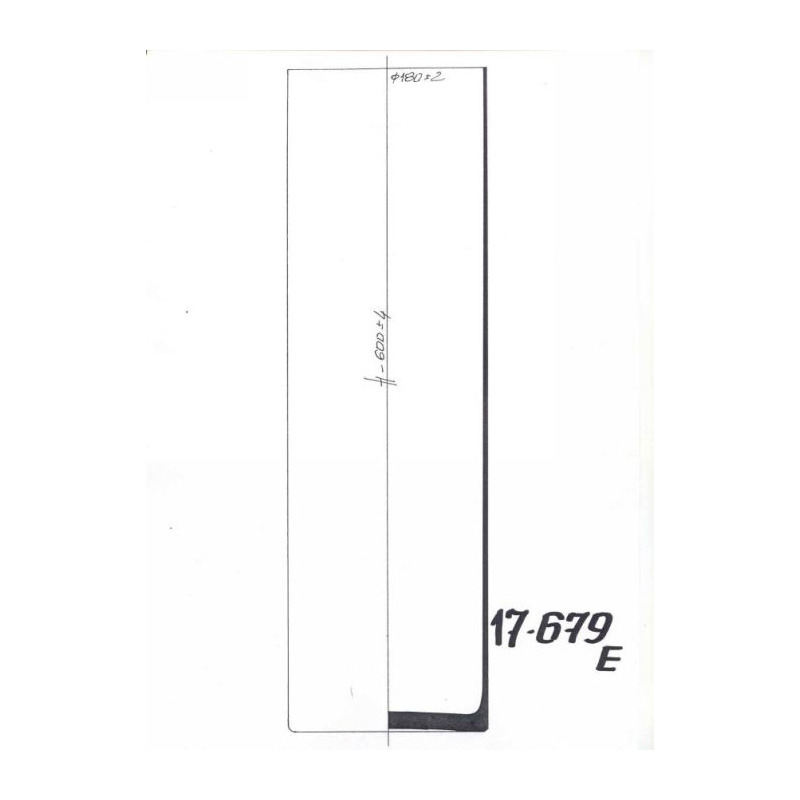 üveg henger 18x60cm