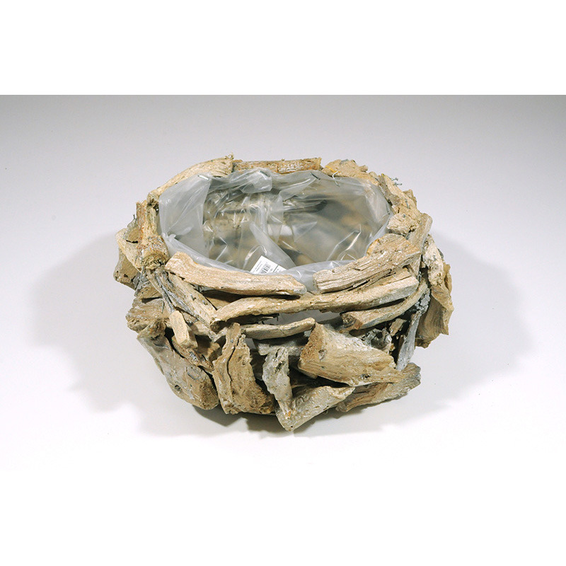 apr&iacute;tott fa t&aacute;l antikolt barna 28x13cm