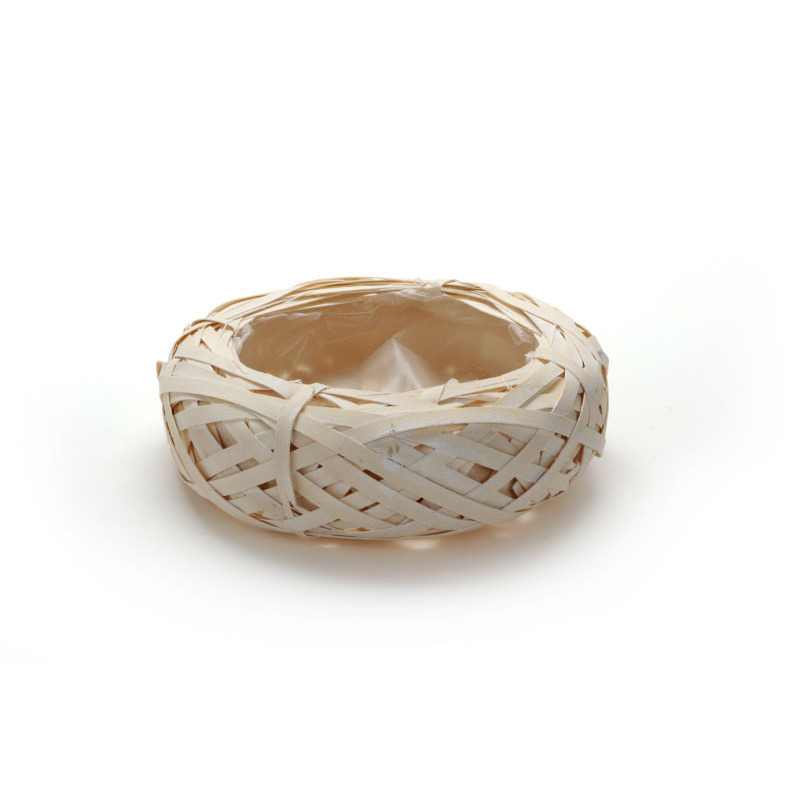 hasított fa madárfészek tál fe hér 25x7cm