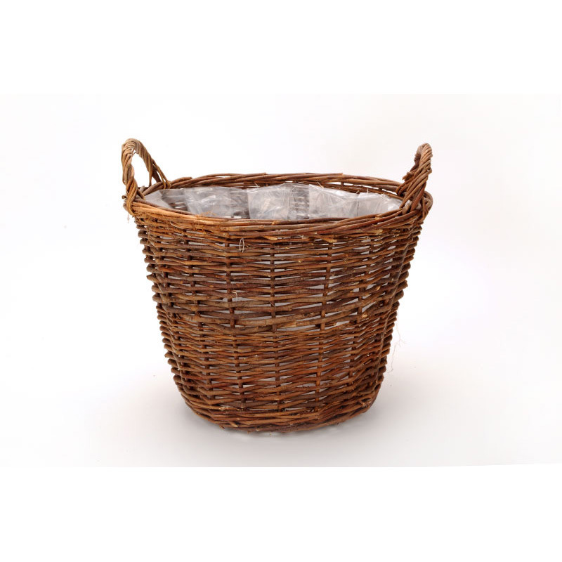 vastag vessző kasp&oacute; k&eacute;t f&uuml;llel barna 40x31/37cm