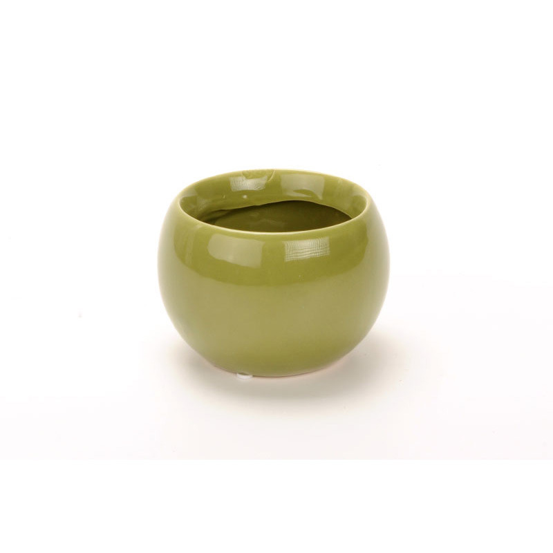 kerámia gömkaspó zöld 12,5cm