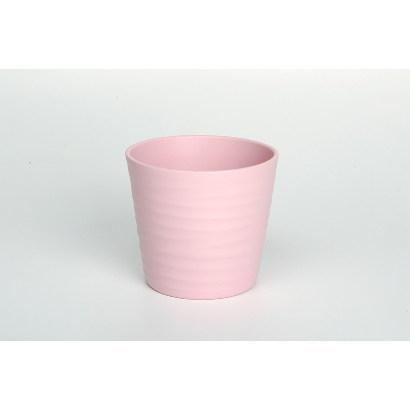 Wave kerámia kaspó matt rózsaszín 17cm