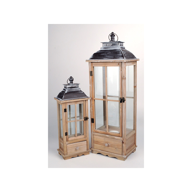 fi&oacute;kos fa l&aacute;mp&aacute;s szett antikolt barna 30x 23,3x87cm S/2