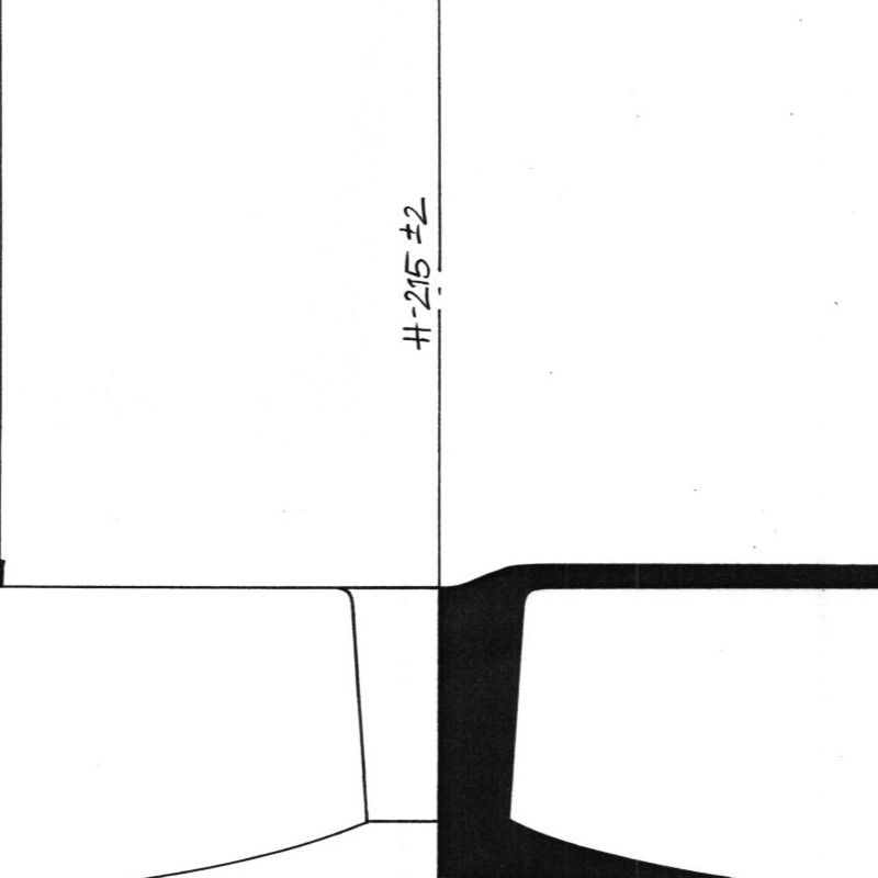 talpas üveg henger 23x21,5cm