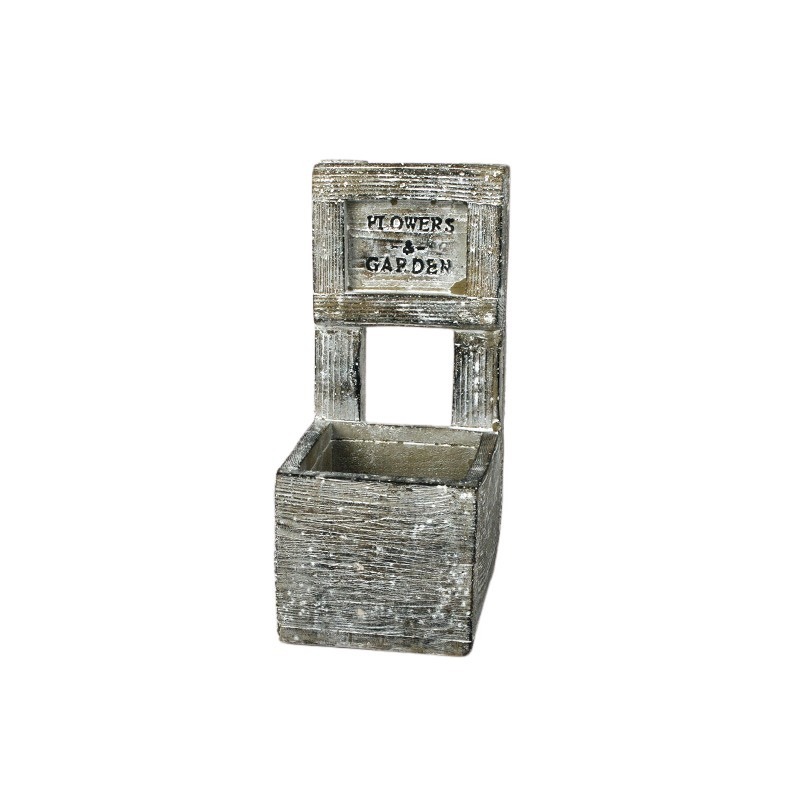 faerezetű sz&ouml;gletes kőkasp&oacute; t&aacute;bl&aacute;val antikolt sz&uuml;rke 17,5x17x11/32cm