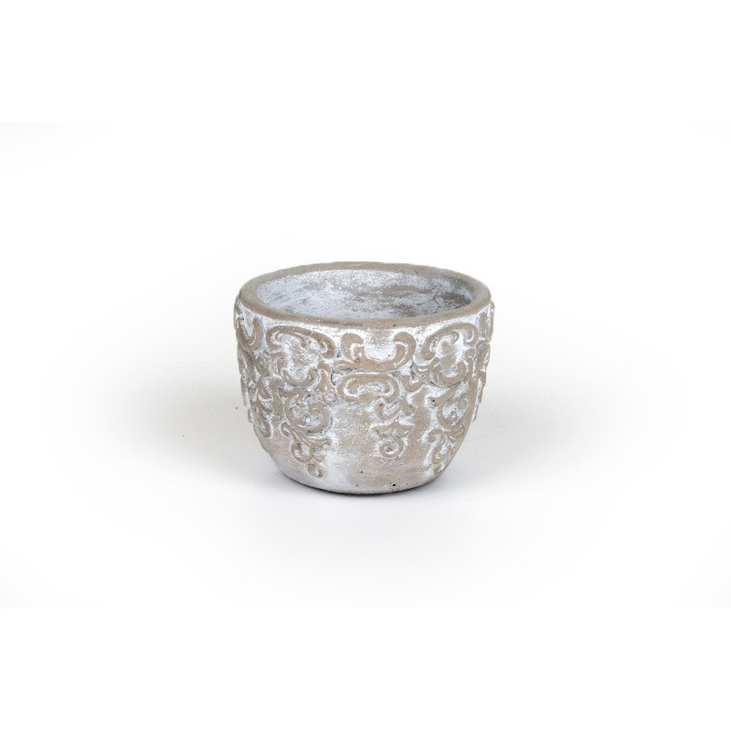 indamintás kőkaspó szürke 9,5x 7,5cm