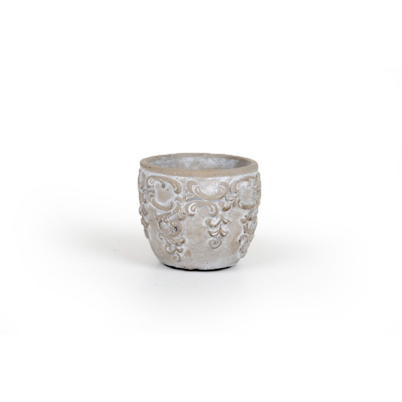 indamintás kőkaspó szürke 8,5x 7,5cm