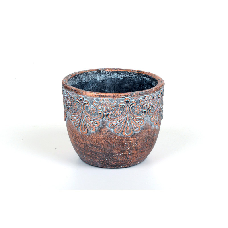 vir&aacute;gmint&aacute;s kőkasp&oacute; antikolt bronz 12,5x10cm