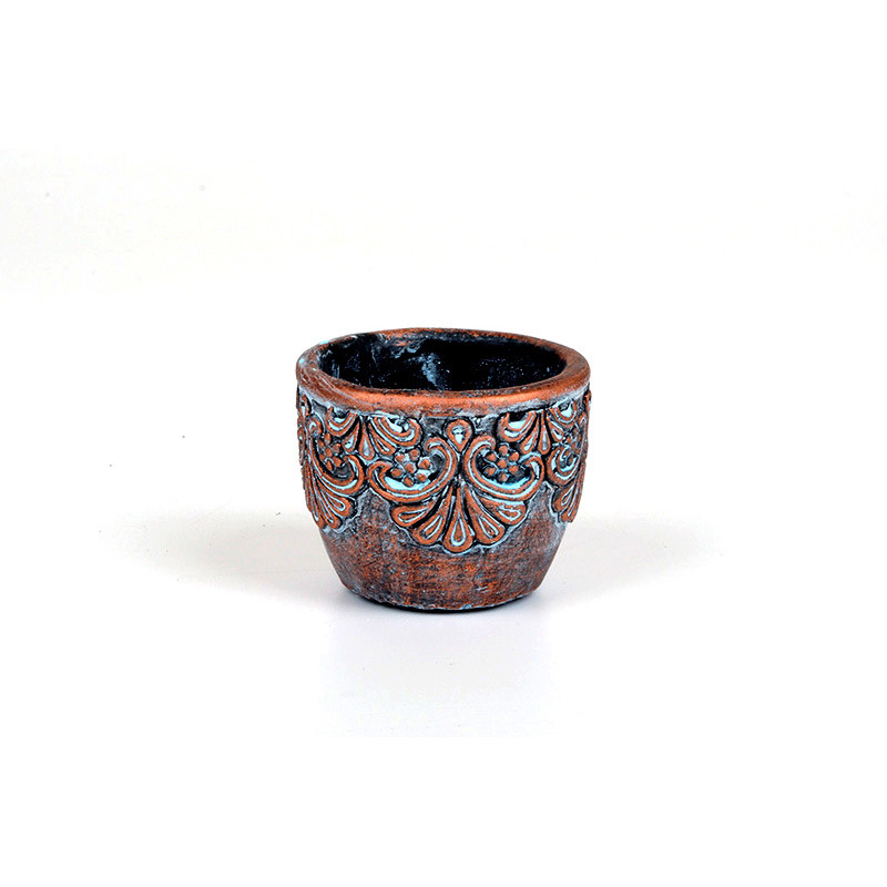 vir&aacute;gmint&aacute;s kőkasp&oacute; antikolt bronz 7,5x5,5cm