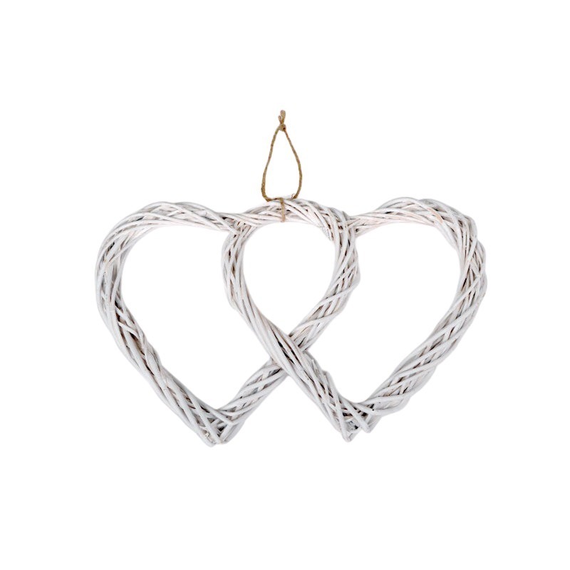 akasztós vessző duplaszív fehér 43x30x4cm