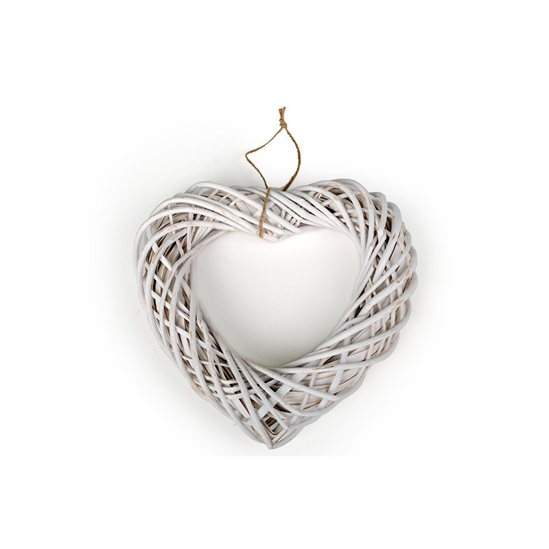 akaszt&oacute;s vessző sz&iacute;v feh&eacute;r 35x 35x8cm