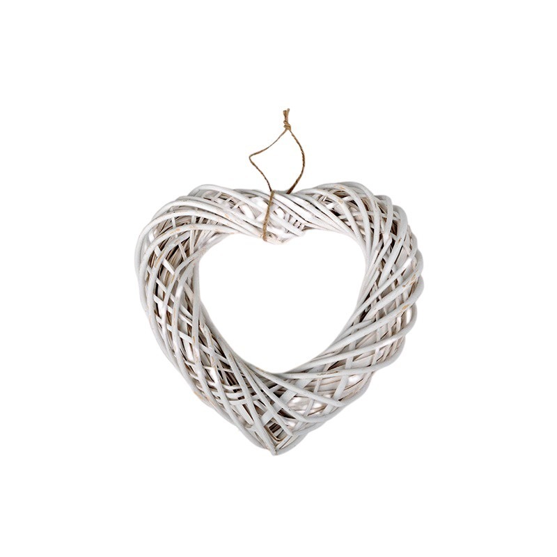 akasztós vessző szív fehér 45x 45x10cm