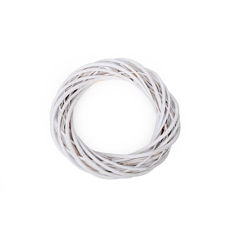 vessző koszorú fehér 35x7cm