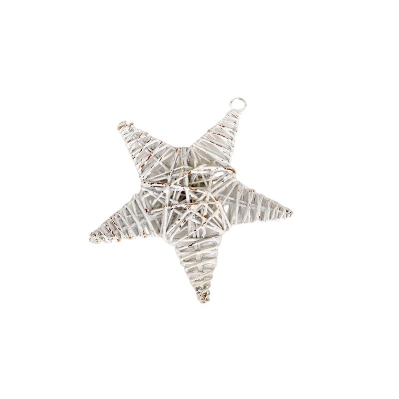 vessző csillag feh&eacute;r 25cm 5db-os csomagban