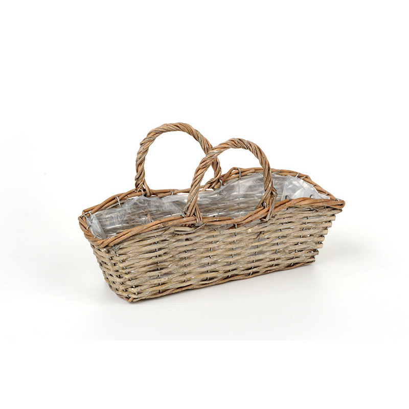 sz&ouml;gletes has&iacute;tott vessző t&aacute;l k&eacute;t f&uuml;llel sz&uuml;rke 38x15x12/22cm