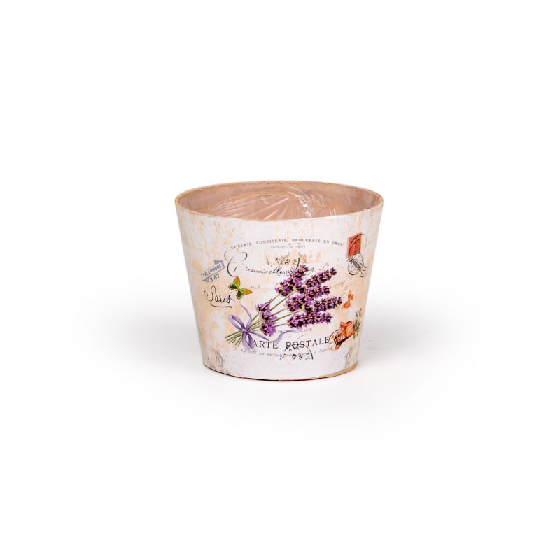 levendulamintás fa kaspó 12x 9,5cm