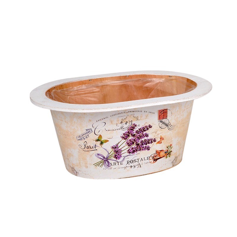 levendulamint&aacute;s ov&aacute;lis peremes fa t&aacute;l 34,5x25x14,5cm