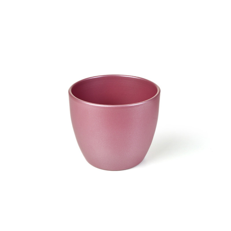 Base kerámia kaspó metál rózsaszín 15cm