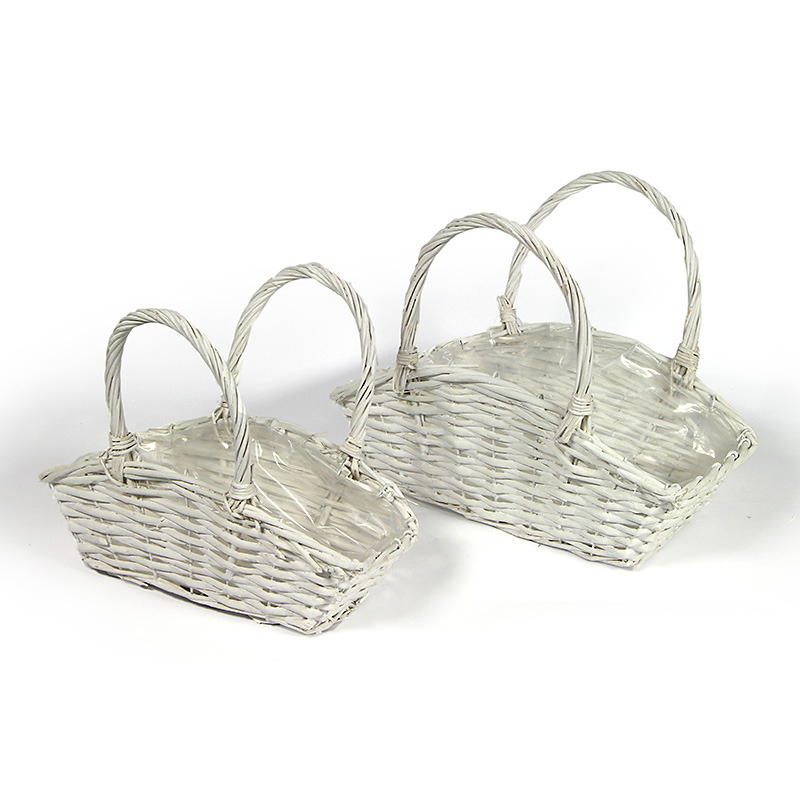 &iacute;velt tetejű sz&ouml;gletes ridik&uuml;l szett feh&eacute;r S/2 35x20x15/29cm