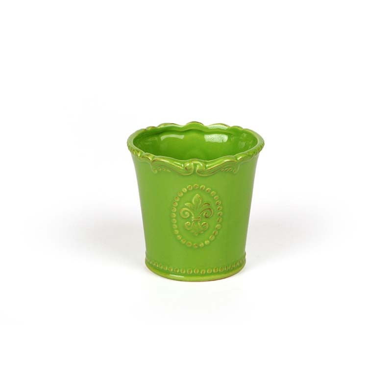 bourbon liliommint&aacute;s ker&aacute;mia kasp&oacute; z&ouml;ld 11,5x11cm