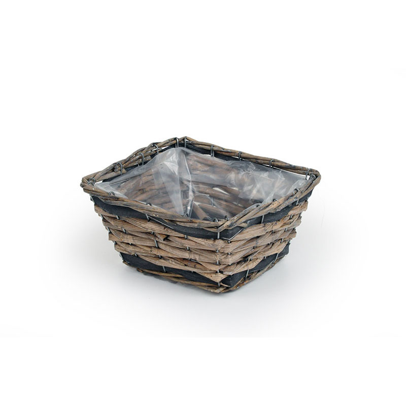 szögletes kukoricalevél tál szürke 23x23x11,5cm