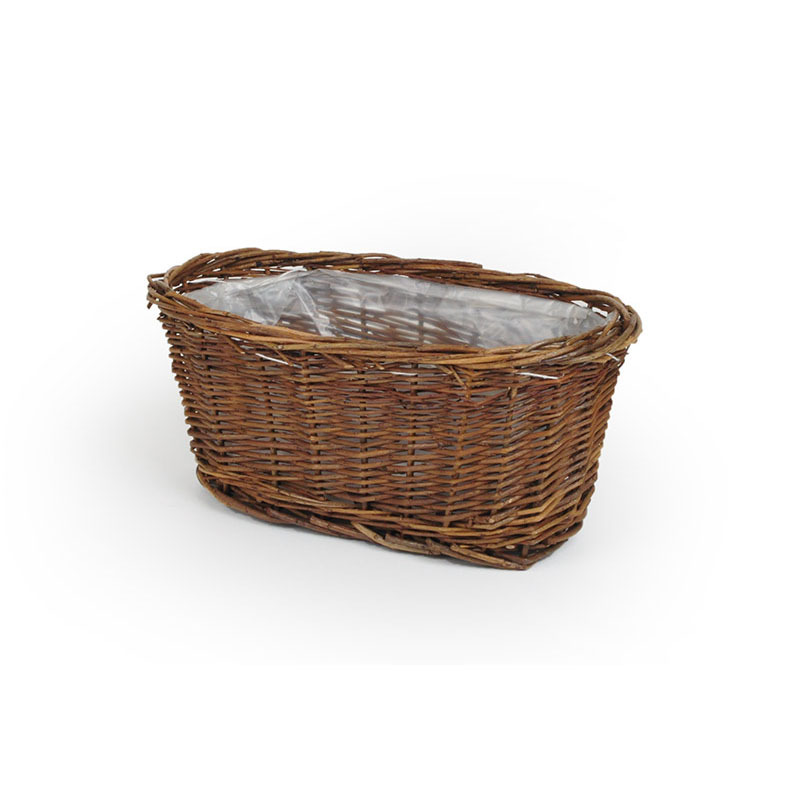 ov&aacute;lis nat&uacute;r vessző t&aacute;l barna 31x17x13cm