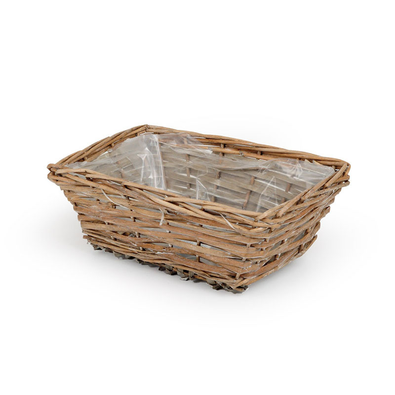 sz&ouml;gletes has&iacute;tott vessző t&aacute;l antikolt barna 29x21x11cm