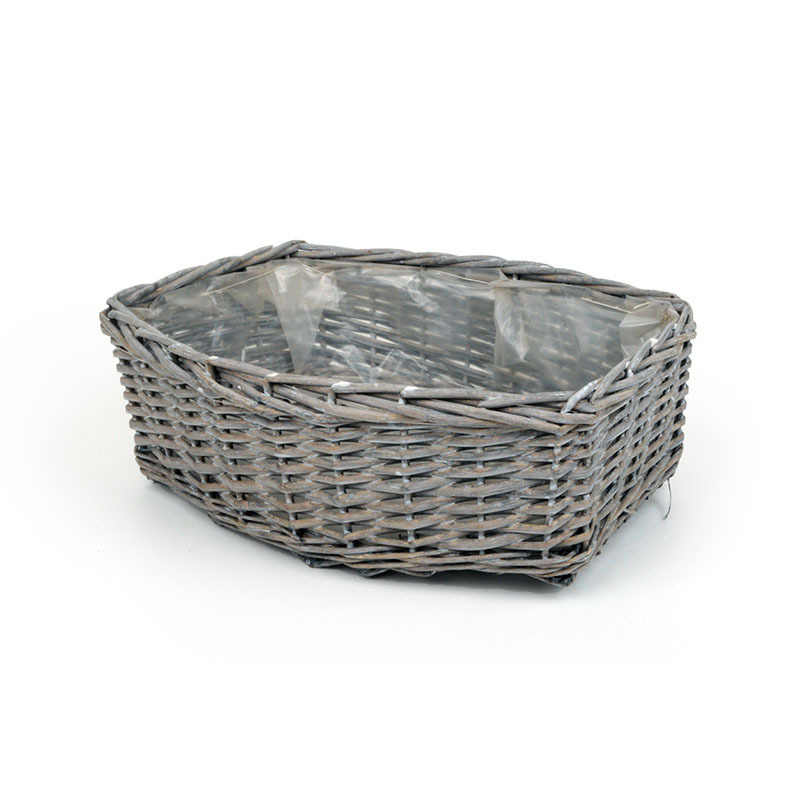 szögletes hasított vessző tál 44x32x14cm