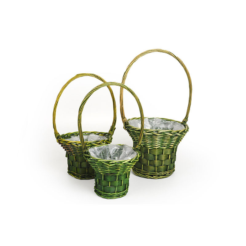 has&iacute;tott fa &eacute;s vessző f&uuml;les ko s&aacute;r szett z&ouml;ld 32x26/63cm S/3