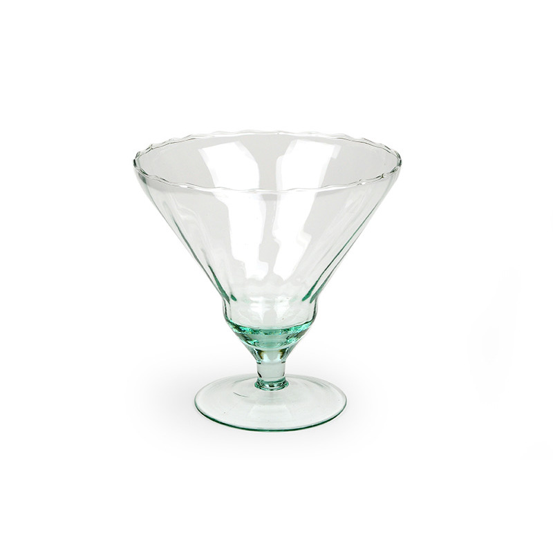 optic talpas dekorációs üveg kehely 17,5x17cm