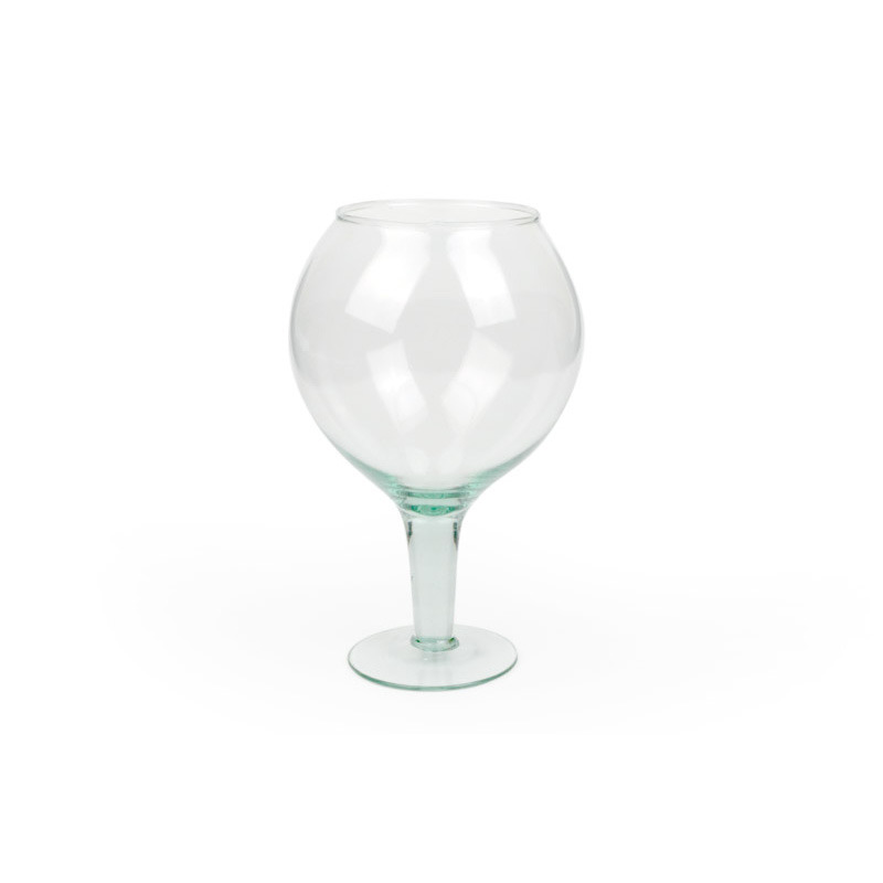 dekorációs üveg pohár 11,5x25 cm