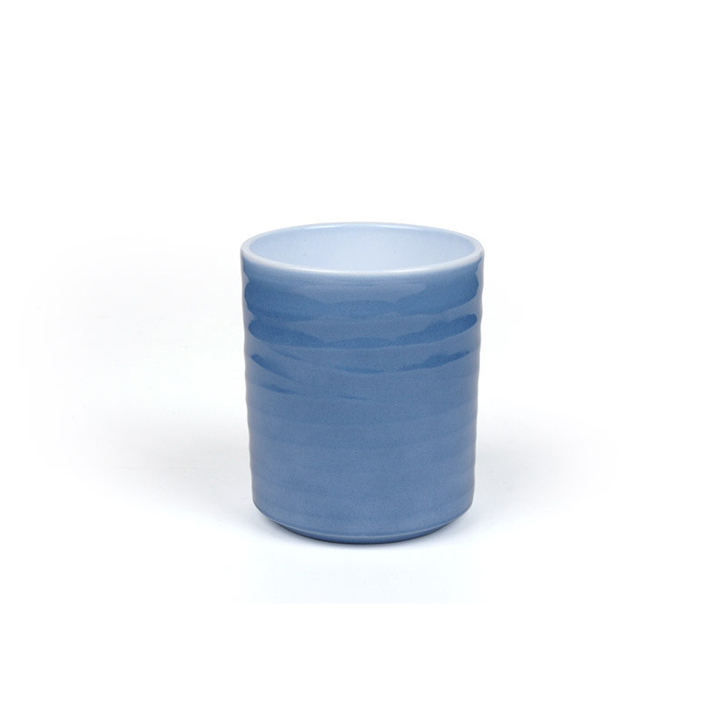 henger alakú hullámos orchidea váza kék 15cm