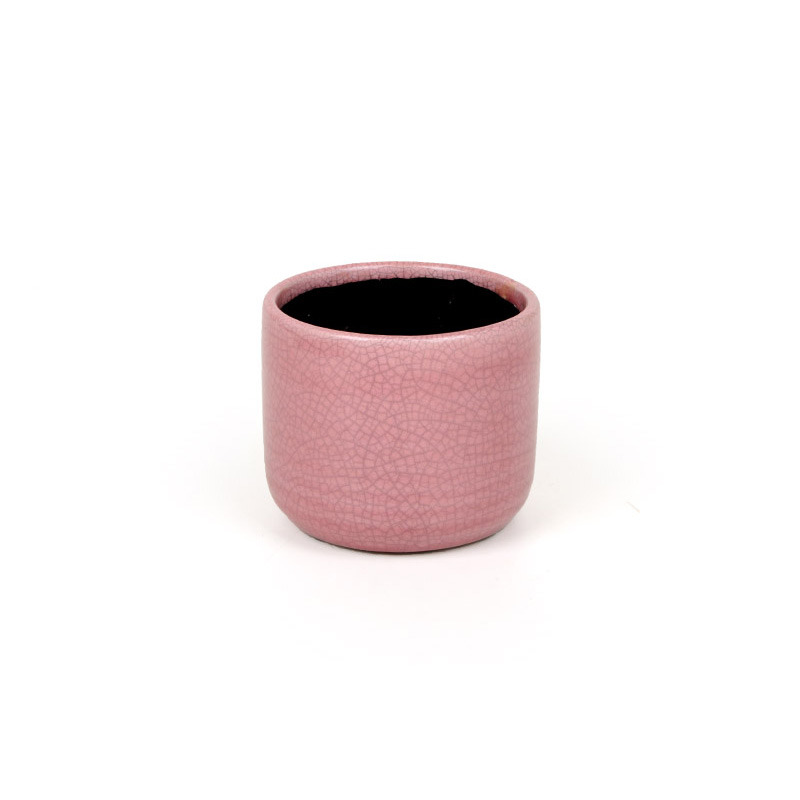 repesztett festésű kerámia kas pó mályva 12,5cm