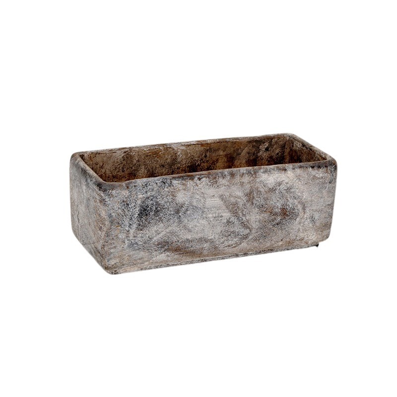 szögletes kőtál szürke 23,5x 10,5x9cm