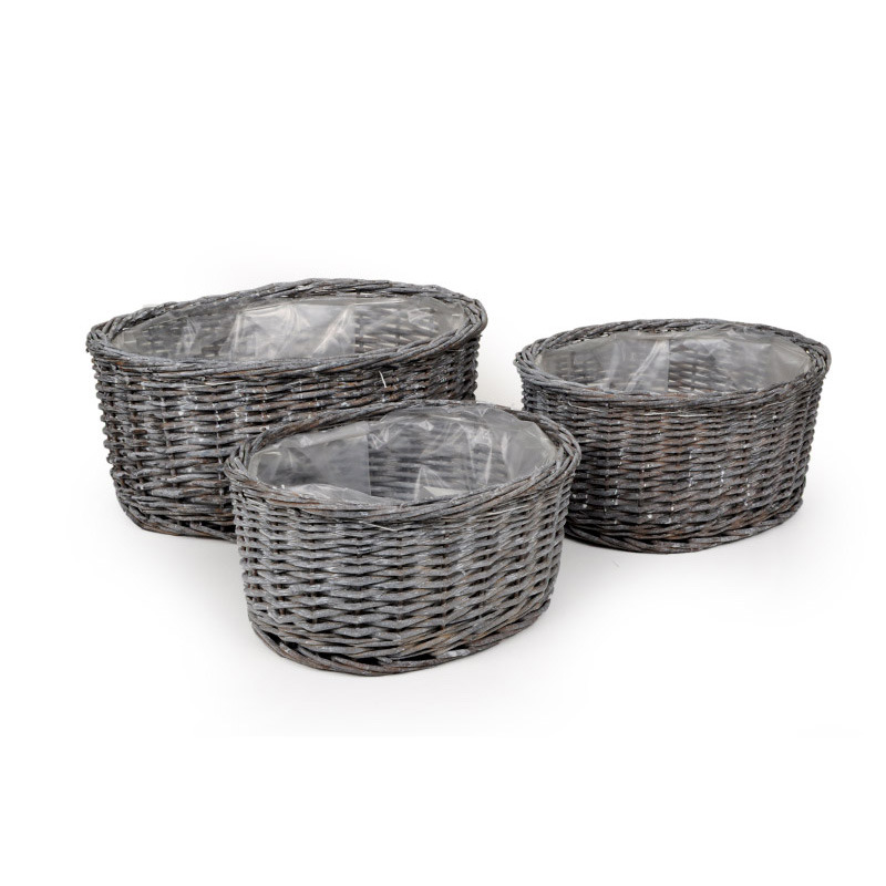 ov&aacute;lis vessző t&aacute;l szett sz&uuml;rke 43x33x19cm S/3