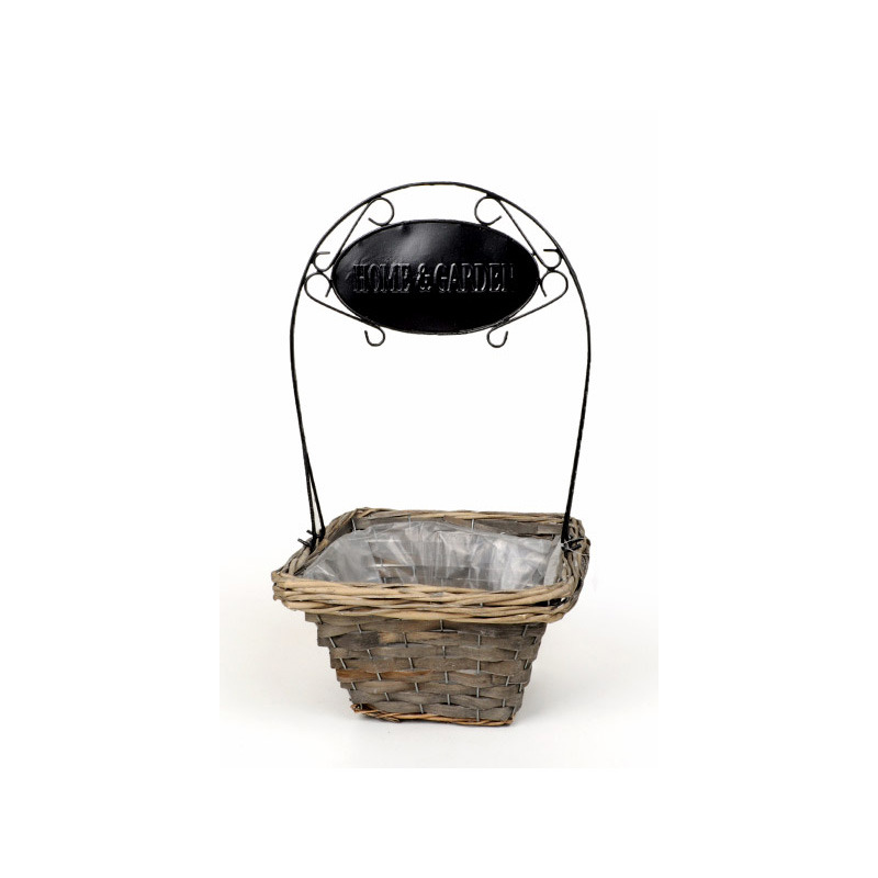 sz&ouml;gletes has&iacute;tott fa t&aacute;l welcome felirattal sz&uuml;rke 31x30x18/57cm