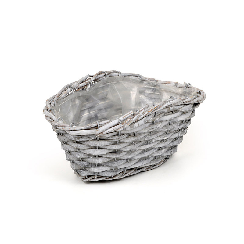 ov&aacute;lis has&iacute;tott fa t&aacute;l antikolt sz&uuml;rke 25x16x10/12,5cm